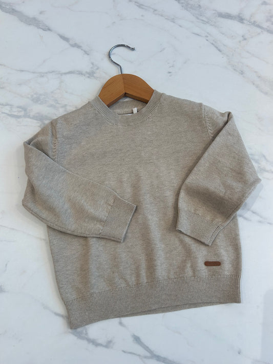 Basic Moss cotton jumper beige