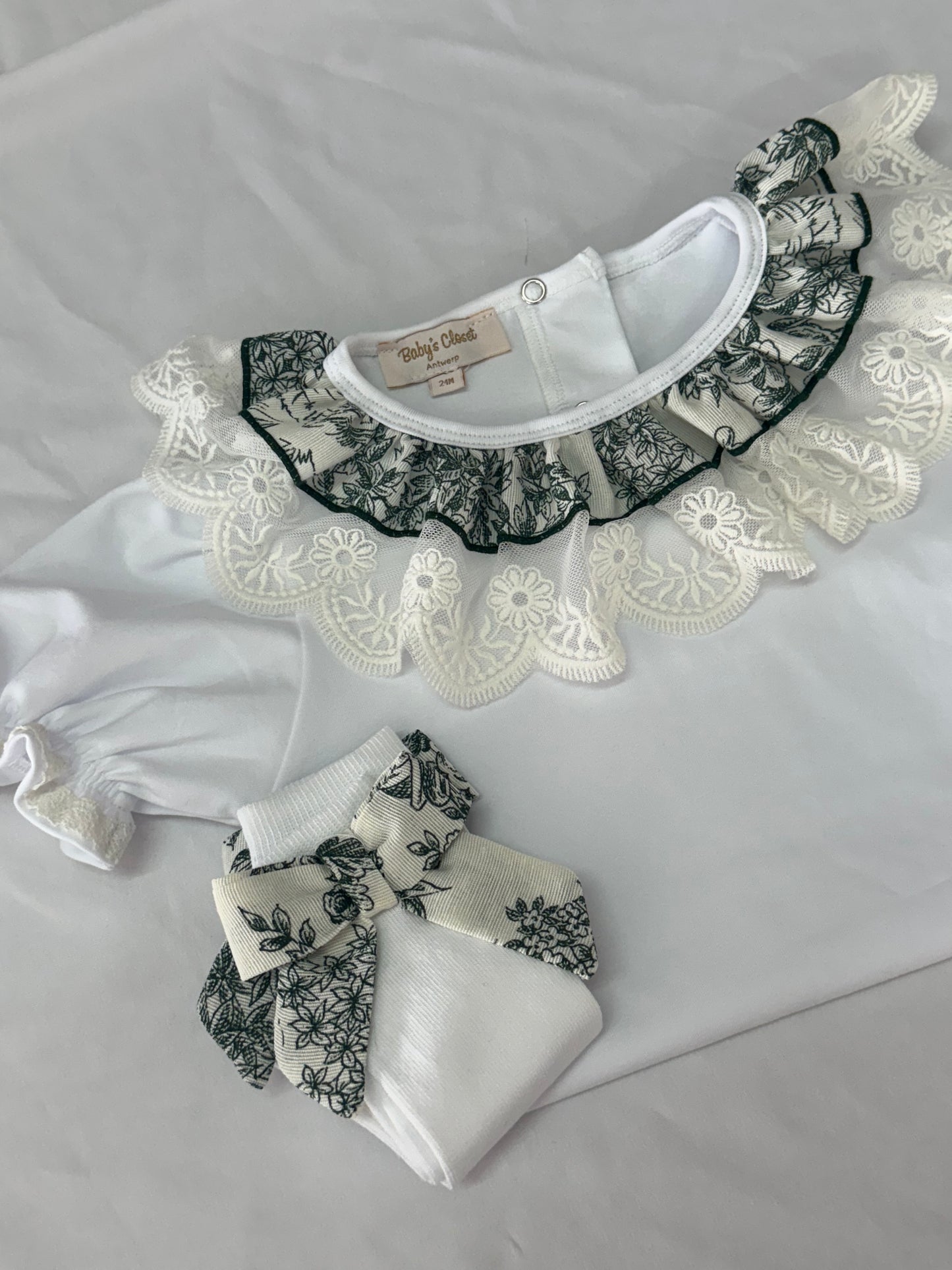 Toile de jouy green t-shirt - PRE ORDER