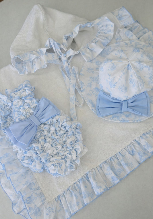 Toile de jouy céleste badpak - PRE ORDER