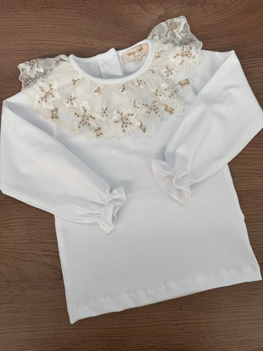 Cleo White Cotton top