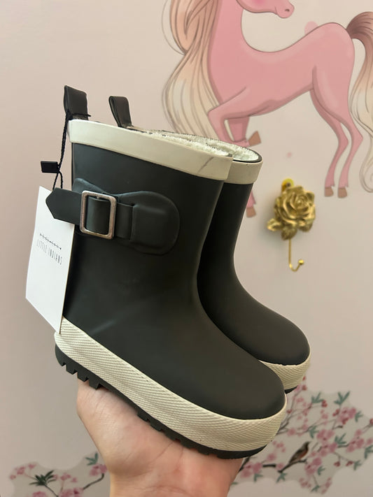 Olive rain boots