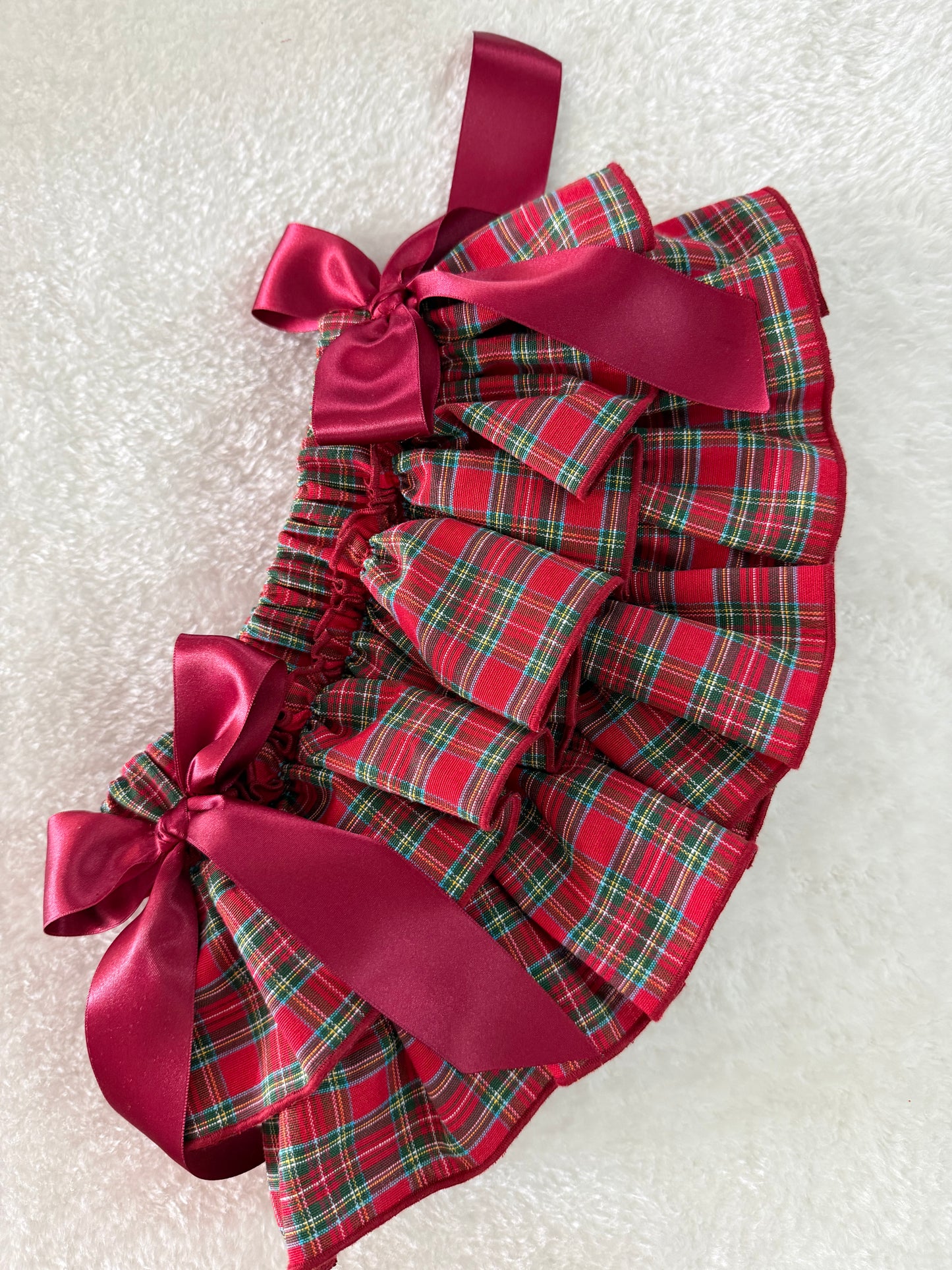 Red tartan lil bloomer - PRE ORDER