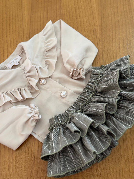 Frederica set 💚 blouse+bloomer