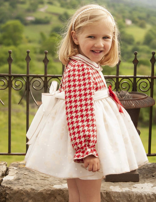 Red tweed dress Sonata - PRE ORDER