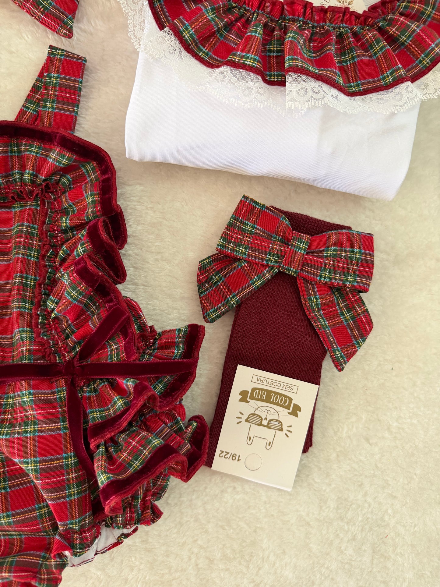 Red tartan socks - PRE ORDER