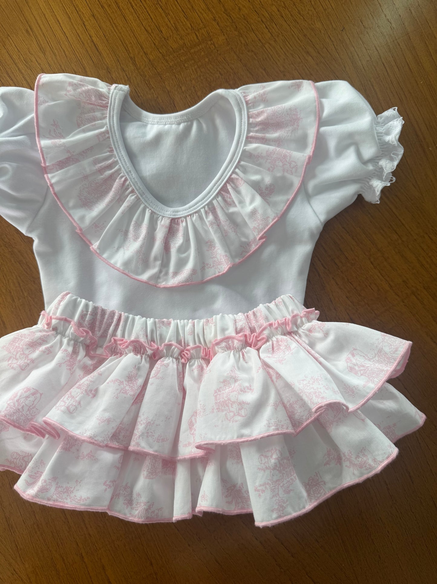 Toile de jouy pink set