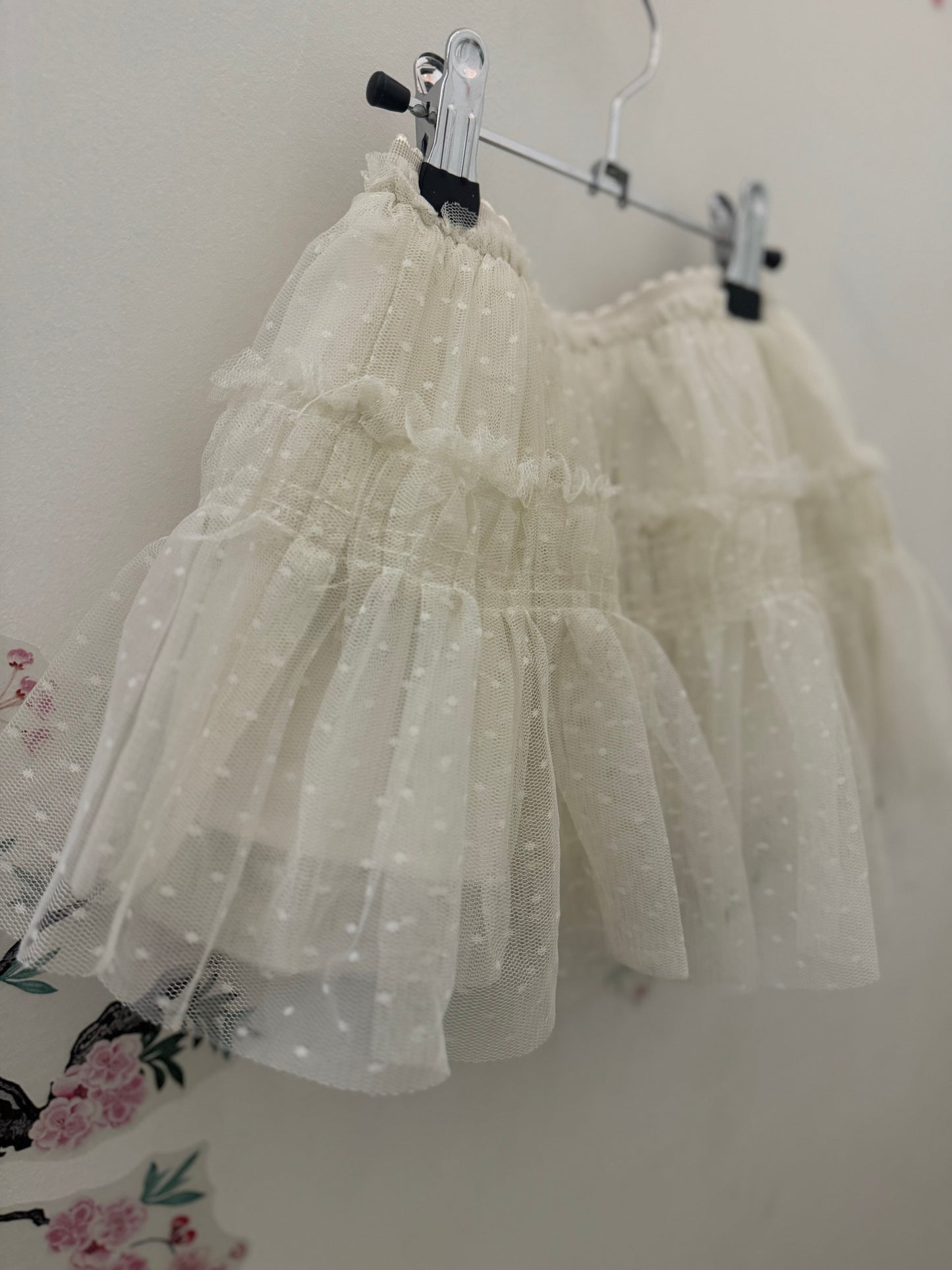 Beige tulle Skirt