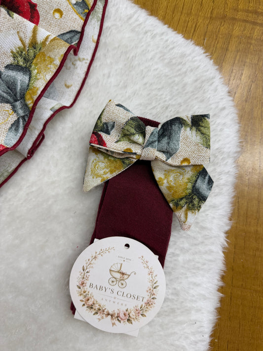 Burgundy Eve socks - PRE ORDER