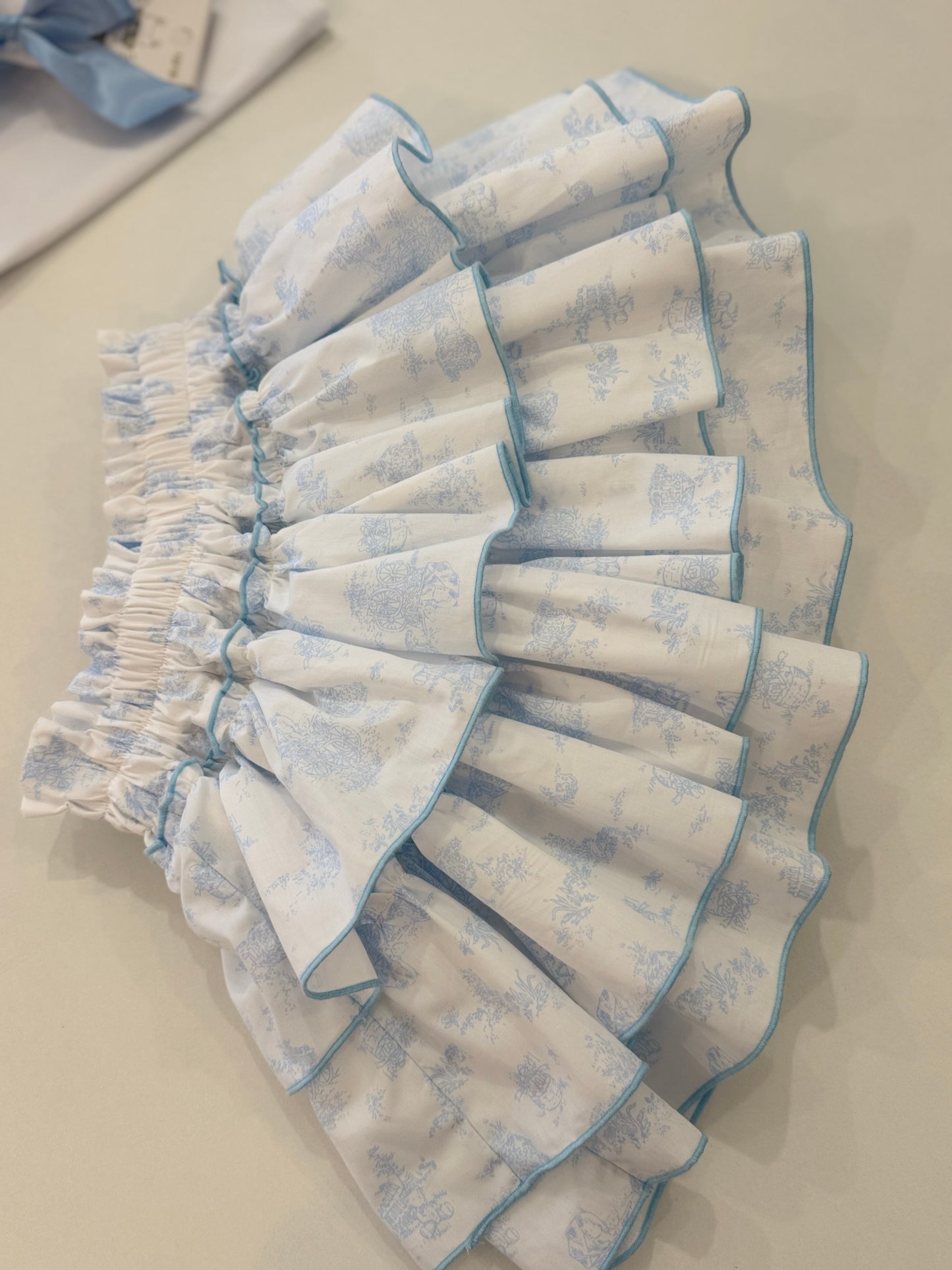 Toile de jouy céleste bloomer - PRÉ ORDER