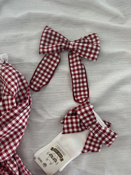 Noël vichy hairbow