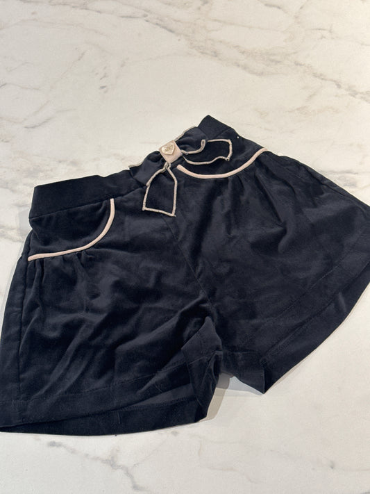 Navy velvet short