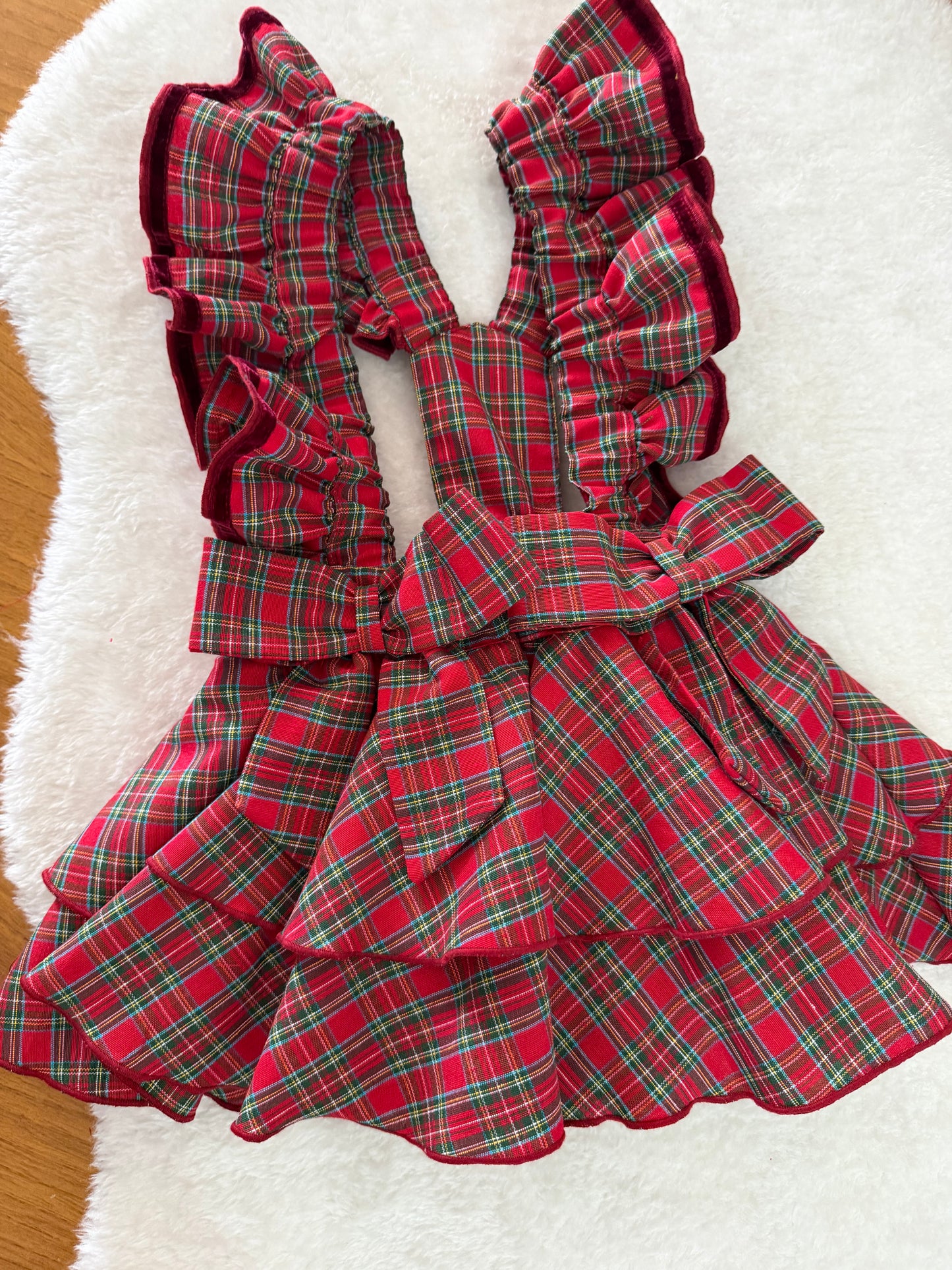 Red tartan bailarina - PRE ORDER