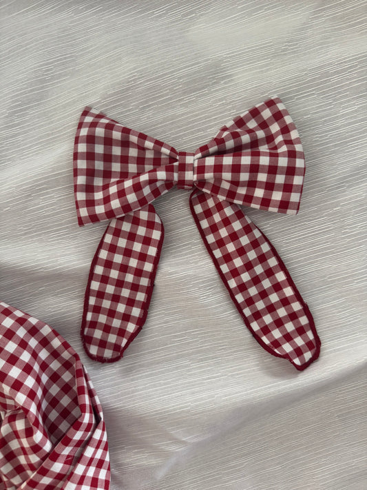 Noël vichy hairbow