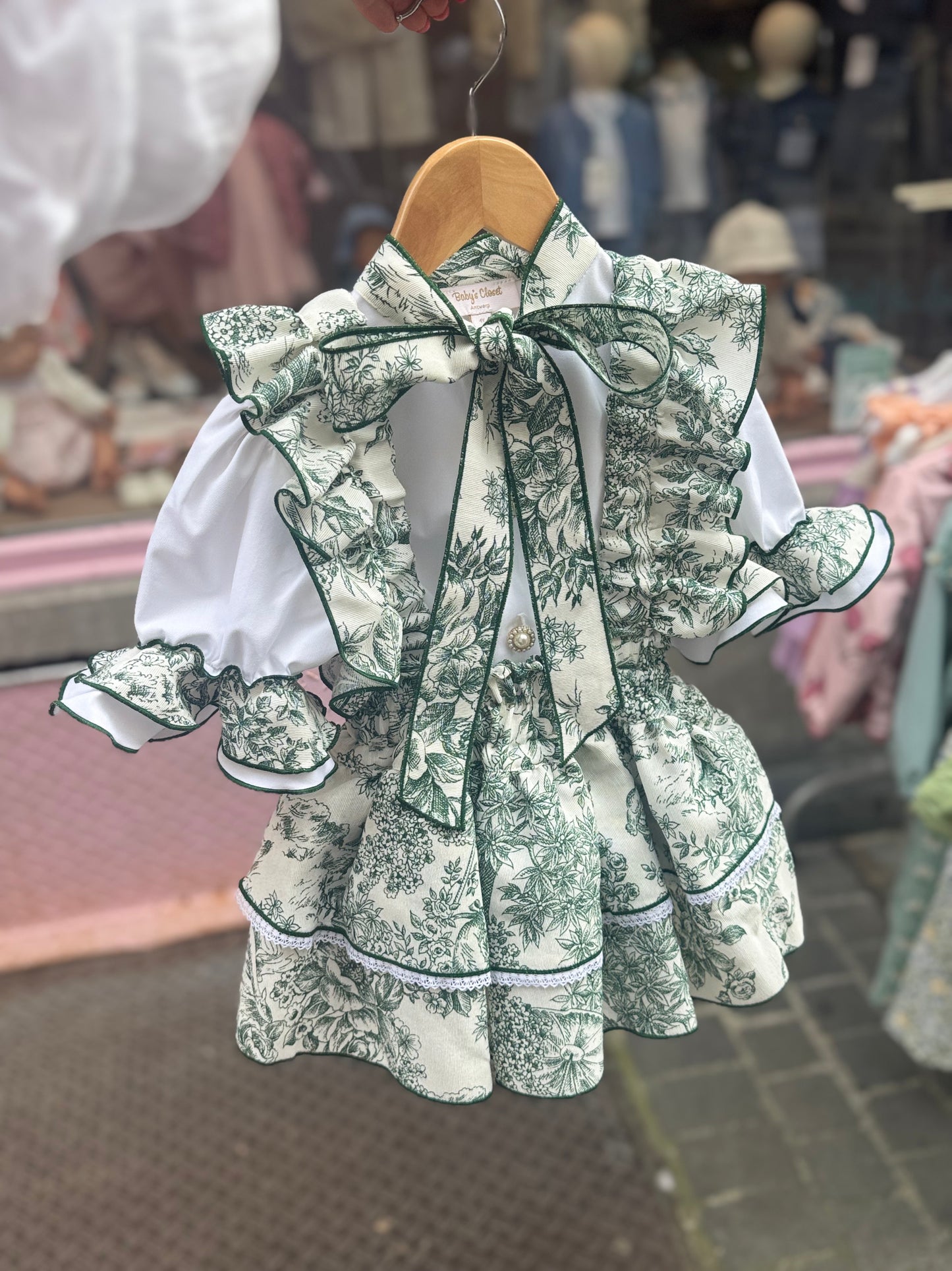 Toile de jouy green bailarina set - PRE ORDER