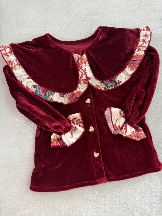 Beatrice velvet blouse - PRE ORDER