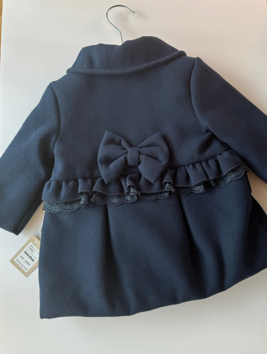 Navy lace coat - pre order