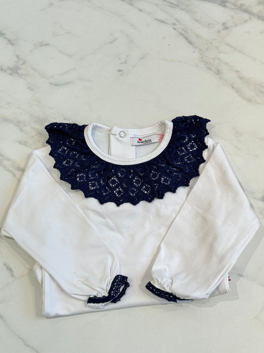 Navy lace top