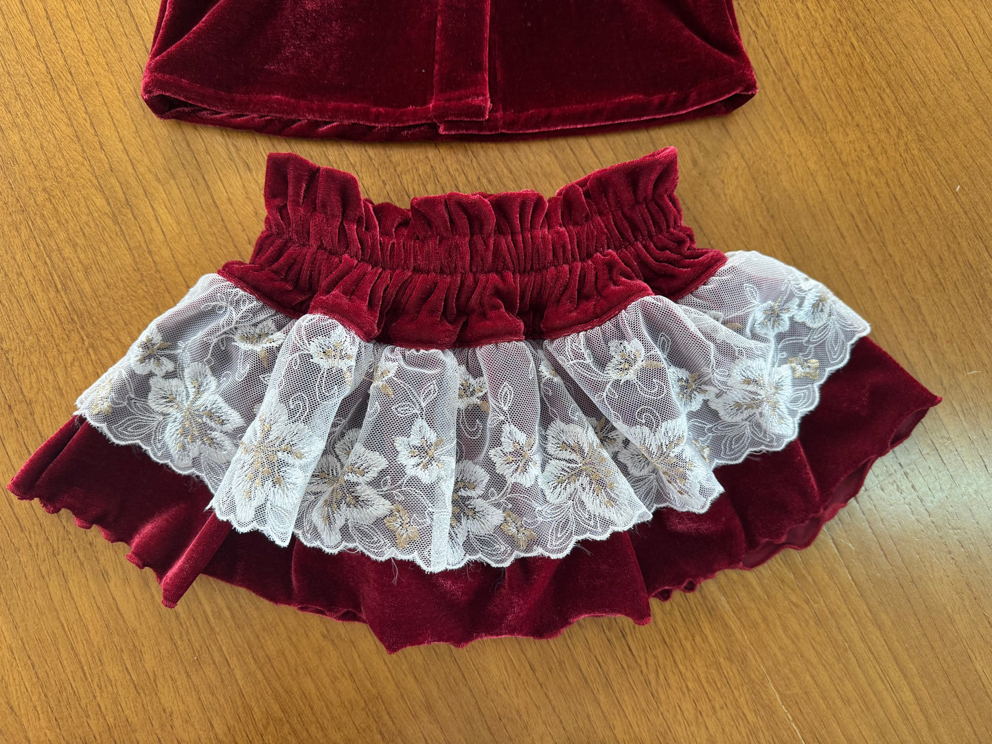 Cleo Burbundy velvet set - PRE ORDER