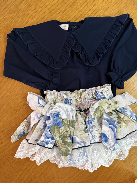 Navy cotton top - PRE ORDER