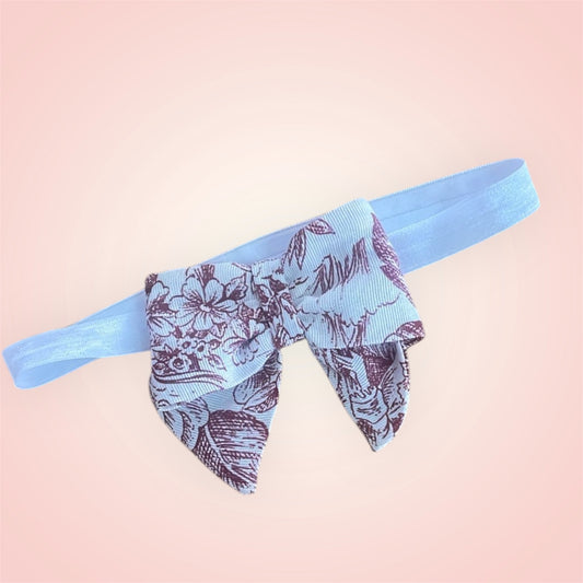 Toile de jouy bordeux- haarband