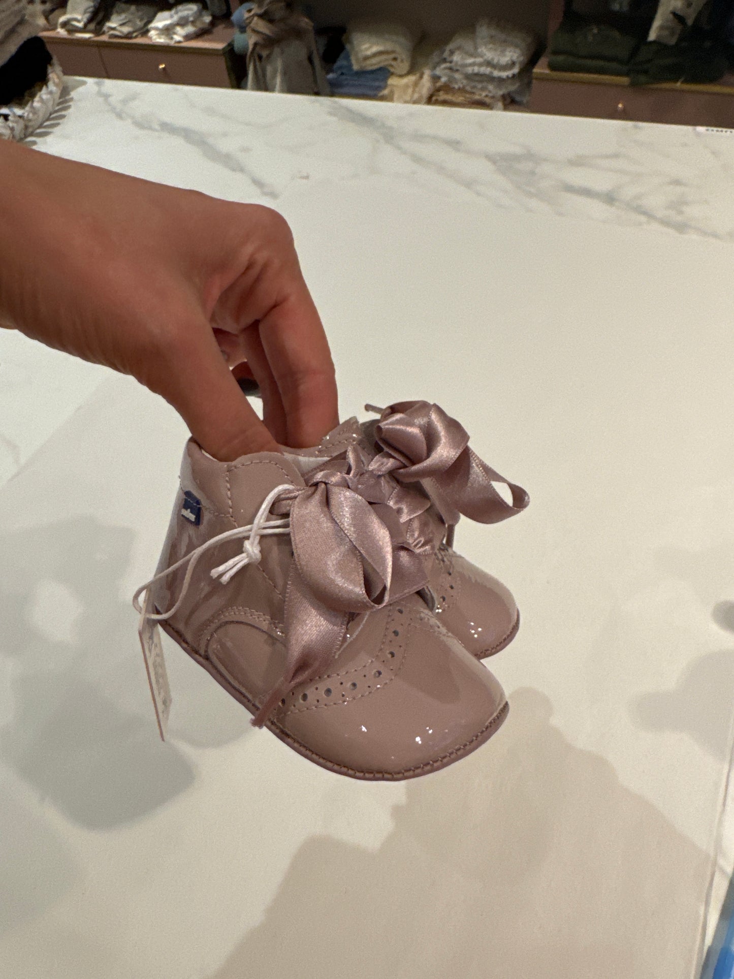 oud roze baby shoes stabifoot