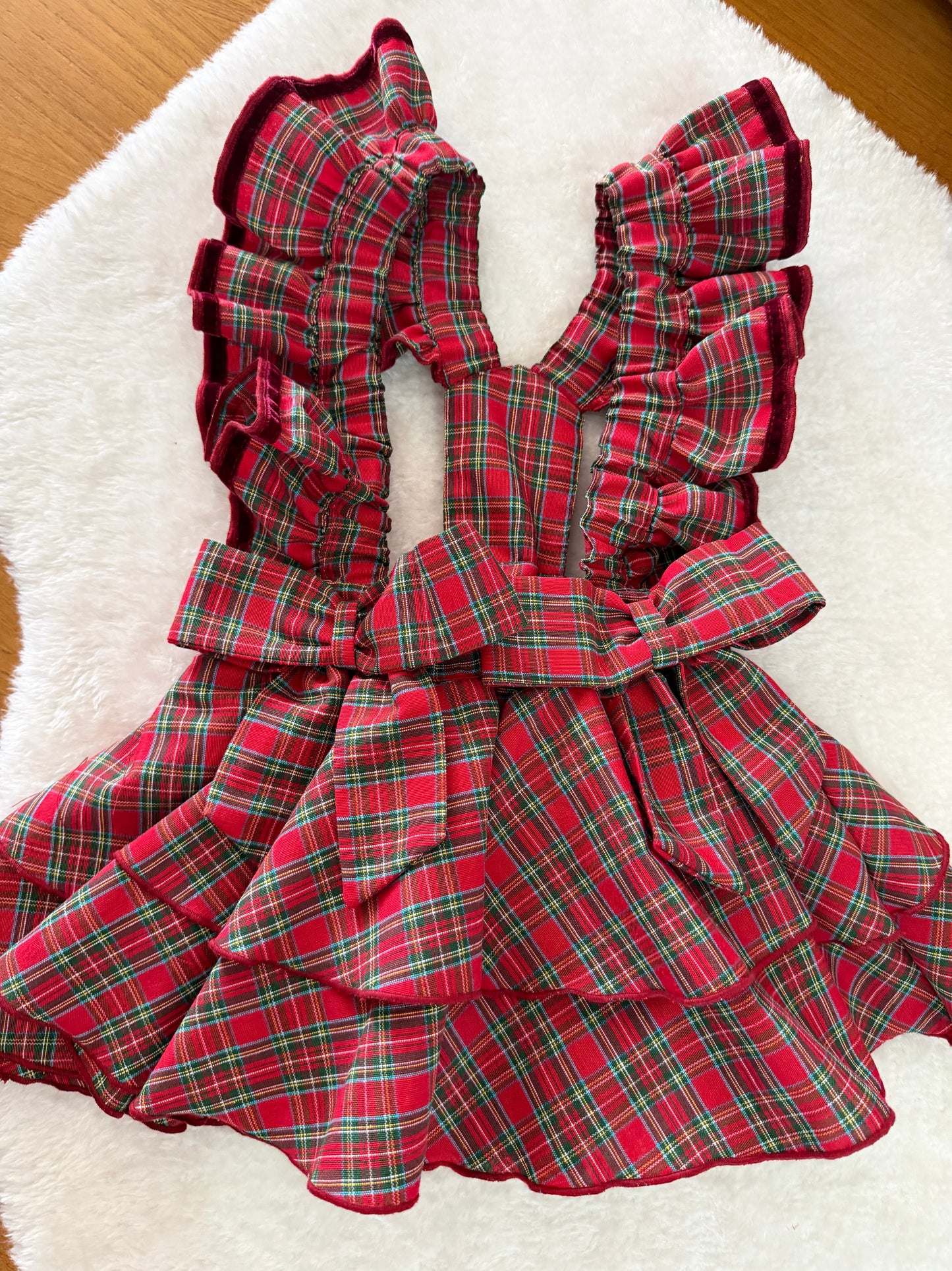 Red tartan bailarina - PRE ORDER