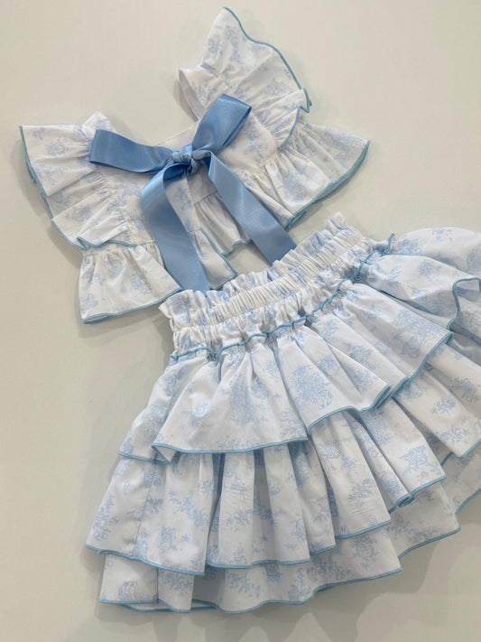 Toile de jouy céleste