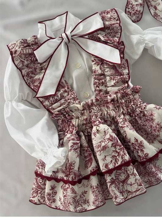 Toile de jouy Bordeaux bailarina set - PRE ORDER