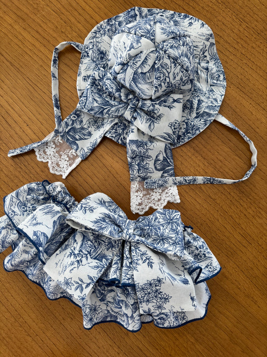 Toile de Jouy blue lil bloomer