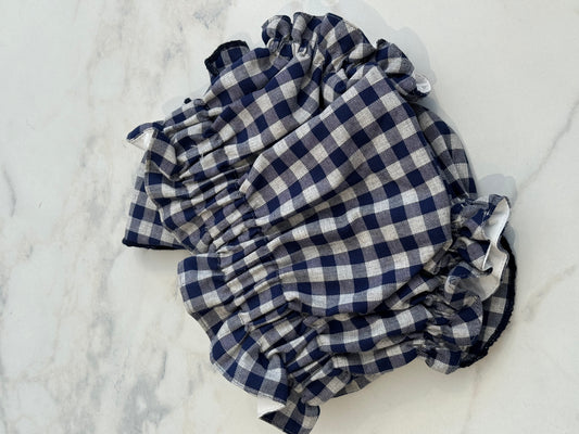 Vichy Navy Blue baby bloomer