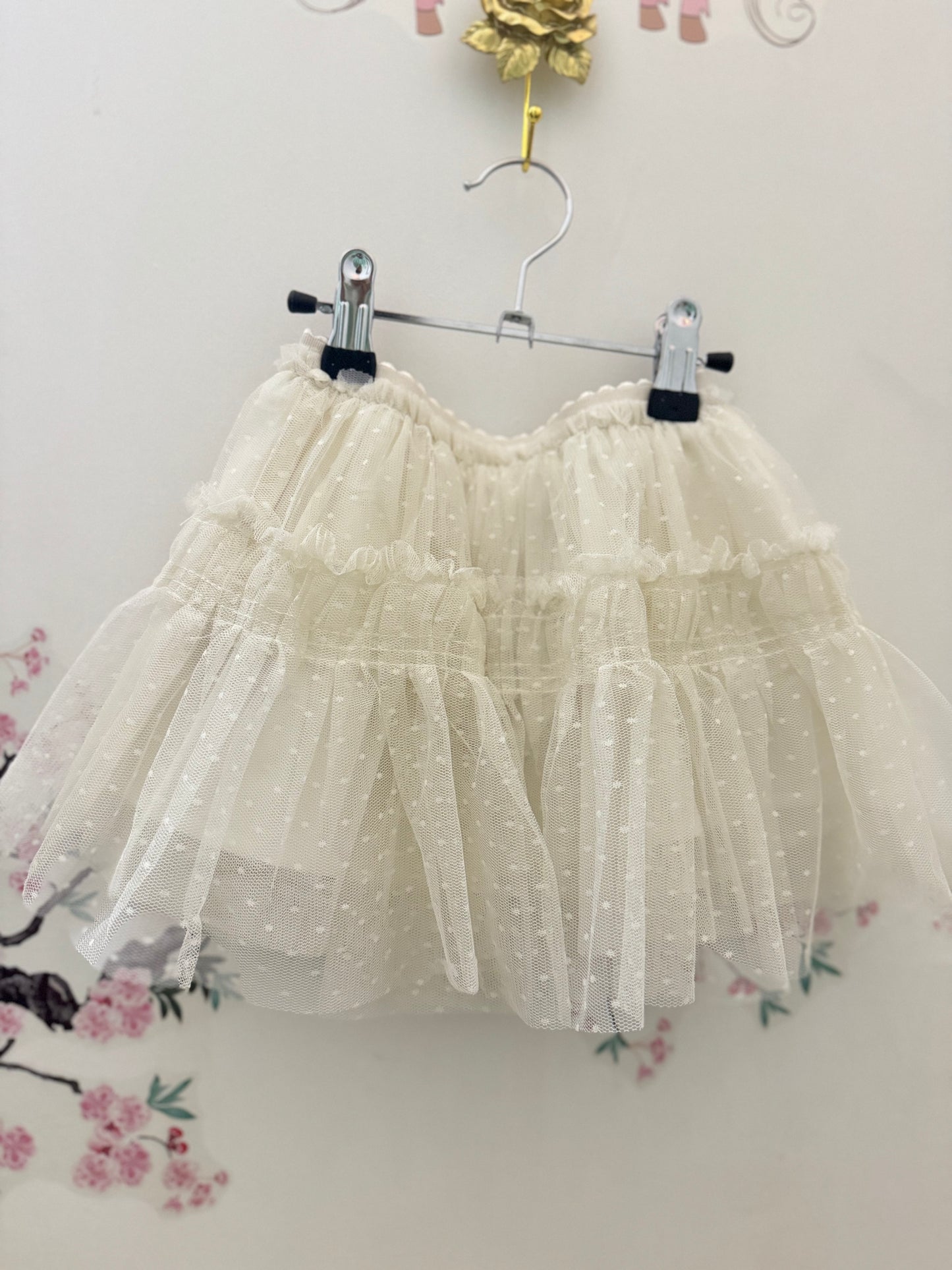 Beige tulle Skirt