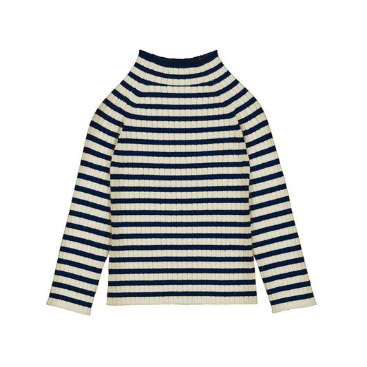 Navy Knit mockneck