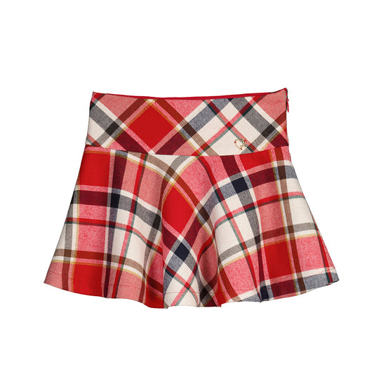 CHECK skirt Mayoral Red