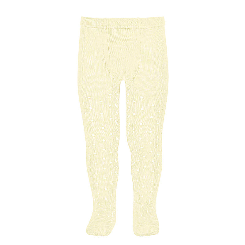 PERLE OPENWORK TIGHTS LATERAL SPIKE BUTTER