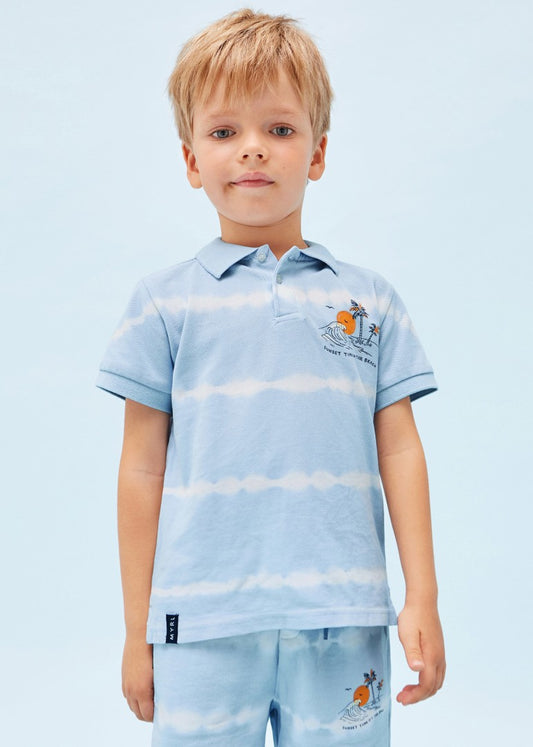 Baby Blue polo Mayoral