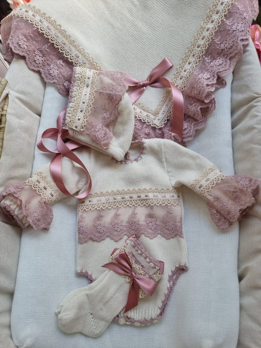 Luxe Old Pink Knitwear Set